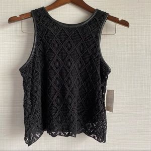 Black Tank Top with Lace